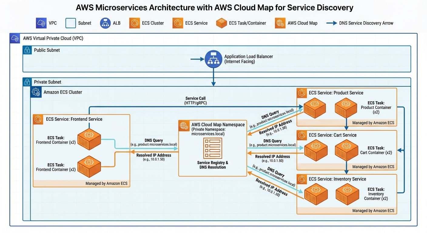 Microservices Service Discovery with AWS Cloud Map